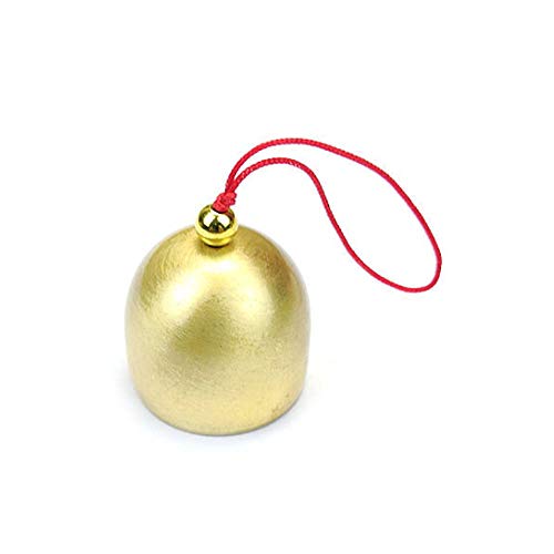 VKTY Campanas pequeñas para manualidades, 6 campanas de latón, para manualidades, campanas doradas, decoración para puerta, campanillas de viento, árbol de Navidad, collar de perro, color rojo