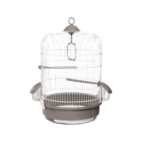 VOLTREGA Jaula 736 Pájaros Blanco Gris