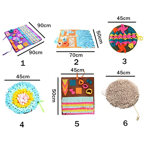 VX COUTURE Mat Snuffle Mat para perros Perro Snuffle Mat Snuffle Mat para perros grandes Pet Sniffing Pad Dog Choking Prevention Slow Food Mat Dog Play Manta (6)