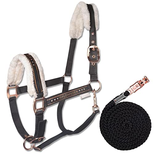 Waldhausen Elegant - Cabestro con pespunte (sangre, negro rosa)