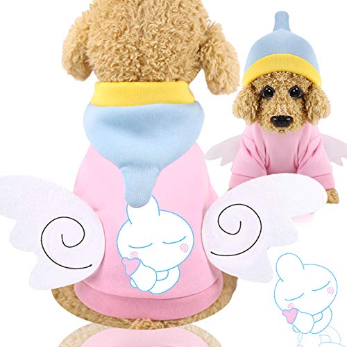 WanBeauty - Disfraz para mascotas, diseño de búho, diseño de búho, con capucha, suave, para perros, gatos, ropa suave, adorable, cálido, abrigo, pato, pato, talla M