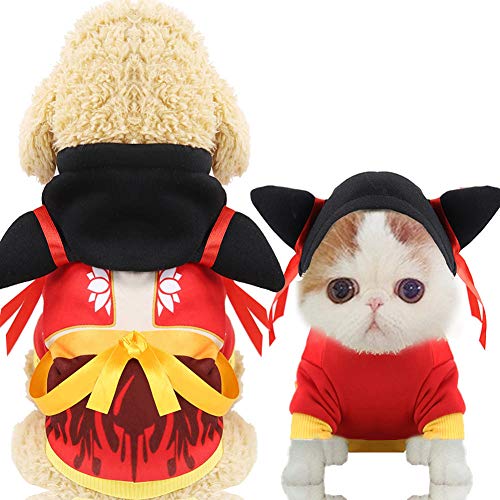 WanBeauty - Disfraz para mascotas, diseño de búho, diseño de búho, con capucha, suave, para perros, gatos, ropa suave, adorable, cálido, abrigo, pato, pato, talla M