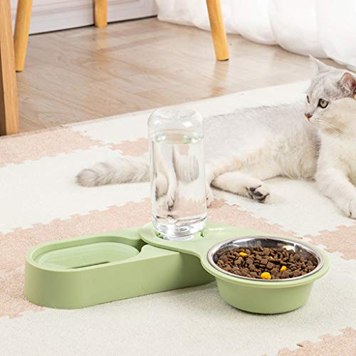 Wanghuaner 2 en 1 dispensador de agua automático sin derrames, comedero para perros y gatos