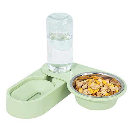 Wanghuaner 2 en 1 dispensador de agua automático sin derrames, comedero para perros y gatos