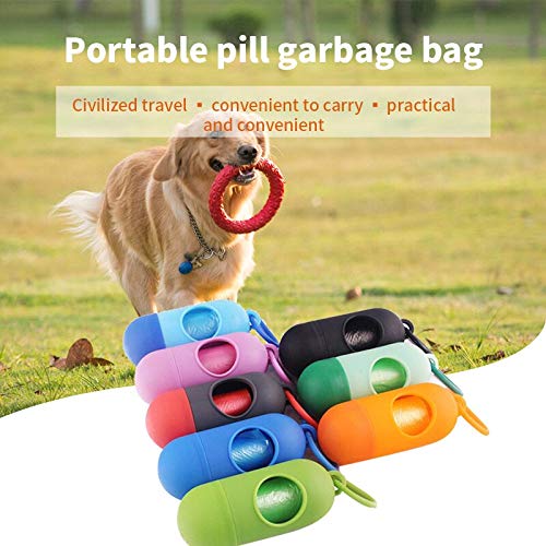 Warm Wallpaper Bolsas para Recoger Caca de Perro Cachorro, Juego de Bolsa de Basura con dispensador, recogedor de Caca portátil para Mascotas, 15 Piezas