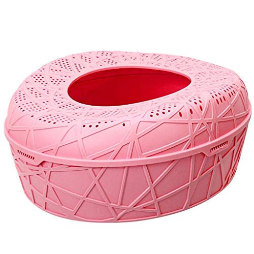 WC para mascotas/Caja de arena Tipo de entrada superior Caja de arena Lucha contra salpicaduras Inodoro for gatos Plegado en la cuenca de arena for gatos Semi-cerrado Espacio extra grande Arenero Gato