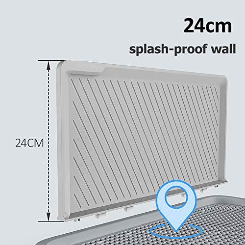 wdd Entrenador de Orinal para Perros para Interiores/Exteriores, Bandeja Sanitaria de Adiestramiento ​Inodoro, Entrenamiento para IR Al Baño para Perros con Poste Extraíble Y Muro de Simulación