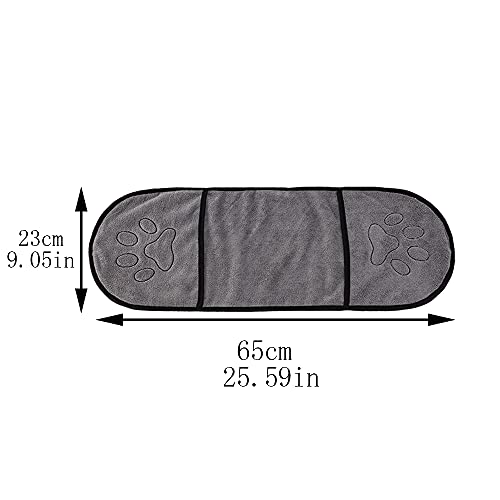 WDDA 2 Piezas Toalla de Baño de Microfibra para Mascotas, Toallas de Microfibra para Secar Mascotas, Toallas Absorbentes para Mascotas, Toallas de Baño para Perros, para Gatos y Perros, Gris y Azul
