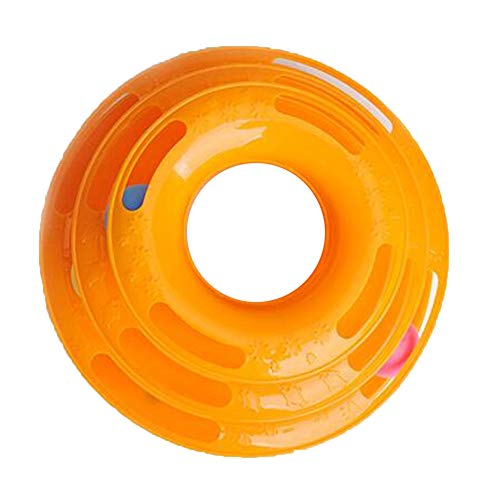 WEFH Carrusel de tres capas para gatos de juguete para gatos de tres capas, carrusel para gatos, amarillo