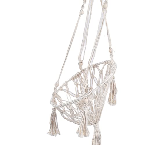 Weikeya Columpio Colgante para Gatos, Cama de Gato de Macramé Tejida a Mano Bohemia para Patio para el Hogar