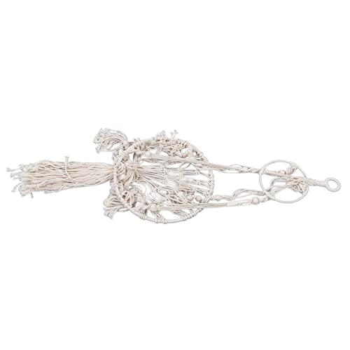 Weikeya Columpio Colgante para Gatos, Cama de Gato de Macramé Tejida a Mano Bohemia para Patio para el Hogar