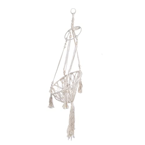 Weikeya Columpio Colgante para Gatos, Cama de Macramé para Gatos Bohemio Cómodo para el Hogar para el Jardín