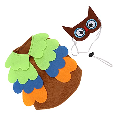 WEILafudong Ropa para Mascotas de Halloween de búho, Disfraz de Mascota de Cachorro cómodo y Divertido para la Fiesta de Navidad de Halloween(M)