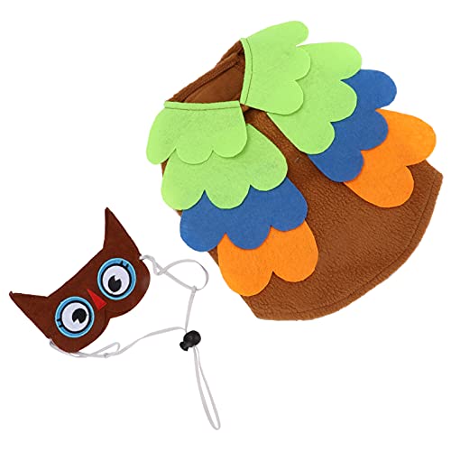 WEILafudong Ropa para Mascotas de Halloween de búho, Disfraz de Mascota de Cachorro cómodo y Divertido para la Fiesta de Navidad de Halloween(M)