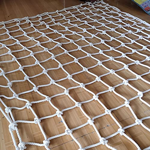WEIWEIMITE Escalera for niños Balcón Red Anti-caída Redes de Carga automotrices Cubierta Exterior Protección de Plantas Blanca Red de jardín Red Gatos (Size : 8 * 4(24x12ft))