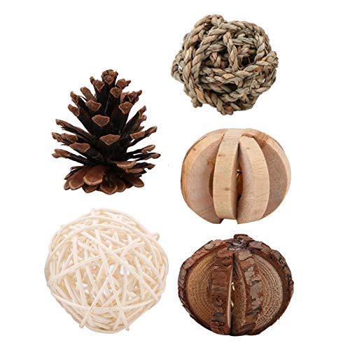Weiyiroty Accesorios de Juguete para Ratones, Pelota de Juguete para Mascotas, Juguetes para Mascotas Juguetes para Perros Loros de Madera para Ratas, hámsteres, Conejos