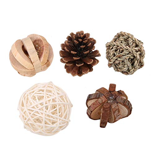 Weiyiroty Accesorios de Juguete para Ratones, Pelota de Juguete para Mascotas, Juguetes para Mascotas Juguetes para Perros Loros de Madera para Ratas, hámsteres, Conejos