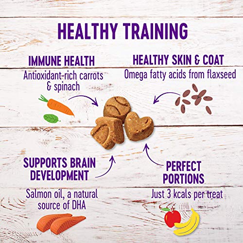 Wellness Natural Pet Food Grain-Free Crunchy Puppy Bites Pollo y Zanahorias Receta golosinas, 6 oz Bolsa (89016)