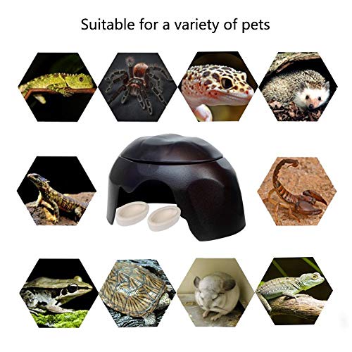 Welltobuy Reptil humidificador Cueva Nido paisajismo Repelente casa Tortuga secador Plataforma Mascota Refugio casa para Tortugas, lagartos, arañas, 24,5 x 15 x 15 cm