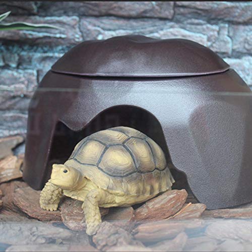 Welltobuy Reptil humidificador Cueva Nido paisajismo Repelente casa Tortuga secador Plataforma Mascota Refugio casa para Tortugas, lagartos, arañas, 24,5 x 15 x 15 cm