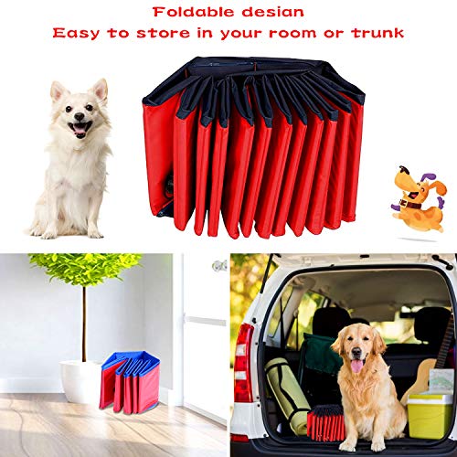 WELLXUNK Piscina para Mascotas,Bañera para Perros,Piscina para Mascotas Plegable,Antideslizante Piscina para Mascotas,para Perros y Gatos Pequeños Medianos y Grandes Interior o Exterior (80 * 30cm)