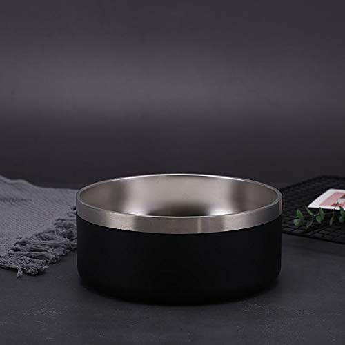 WENY Cuenco De Perro Negro Cuenco para Perros De Acero Inoxidable Cuencos para Mascotas con Fondo Antideslizante para Gatos Cachorros Comedero para Perros Pequeños