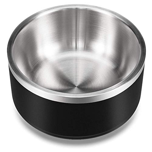 WENY Cuenco De Perro Negro Cuenco para Perros De Acero Inoxidable Cuencos para Mascotas con Fondo Antideslizante para Gatos Cachorros Comedero para Perros Pequeños