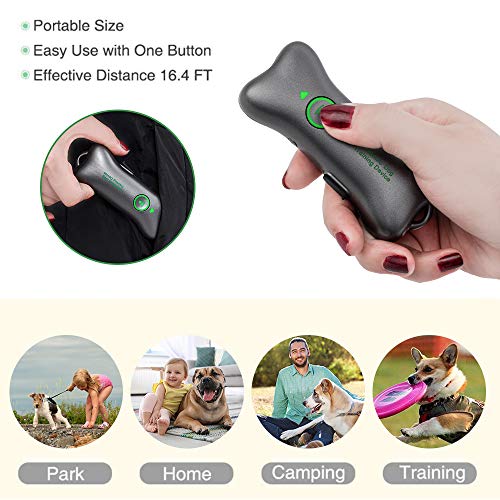 WERPOWER Antiladridos para Perros Ultrasonidos, Ahuyentador de Perros Anti Ladridos Dispositivo Ahuyentador Perros Entrenamiento Interior al Aire Libre Seguro y Humano para Perros pequeños y Grandes