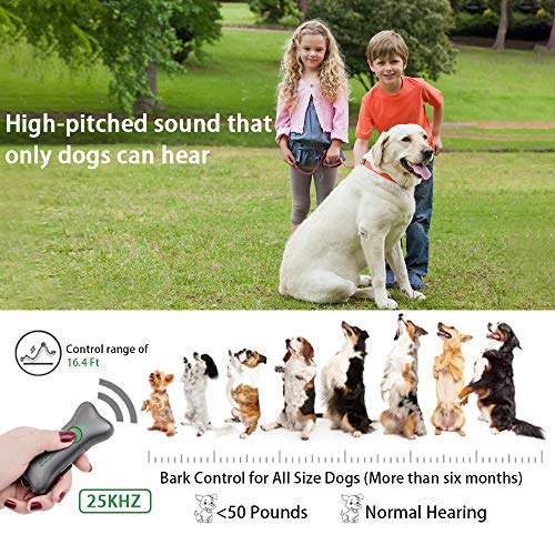 WERPOWER Antiladridos para Perros Ultrasonidos, Ahuyentador de Perros Anti Ladridos Dispositivo Ahuyentador Perros Entrenamiento Interior al Aire Libre Seguro y Humano para Perros pequeños y Grandes