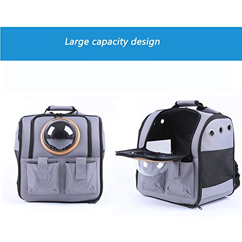 WFIZNB Mochila Plegable Transporte de Astronauta Cápsula de Transporte Bolso de Hombro Mochila para Perros y Gatos Bolsa para Transporte de Mascotas,Beige