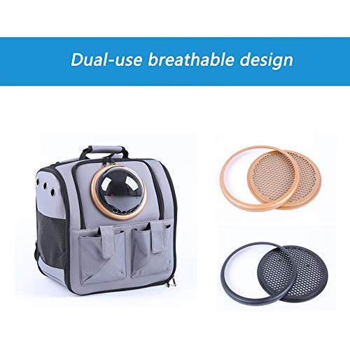 WFIZNB Mochila Plegable Transporte de Astronauta Cápsula de Transporte Bolso de Hombro Mochila para Perros y Gatos Bolsa para Transporte de Mascotas,Beige