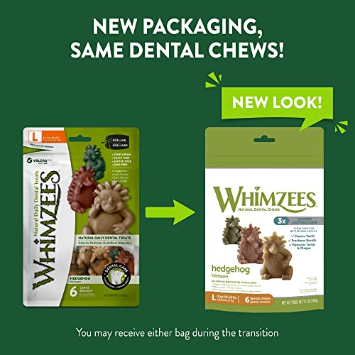 WHIMZEES Dulces dentales Naturales para Perros, Erizo Grande