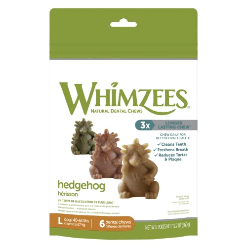 WHIMZEES Dulces dentales Naturales para Perros, Erizo Grande