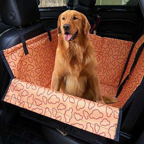 Whinop Puerta de Seguridad Perros Patrón de Nube Naranja Mascotas Accesorios para Viajar con Perros y Mascotas