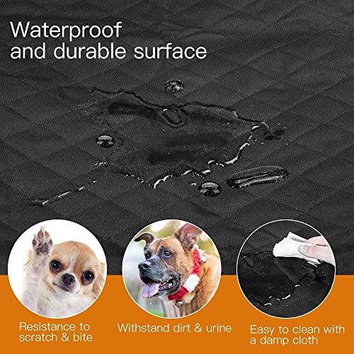 Whinop Puerta Mascota Patrón de Nube Verde Perros Coche Asiento para Automóviles, Camiones y SUV