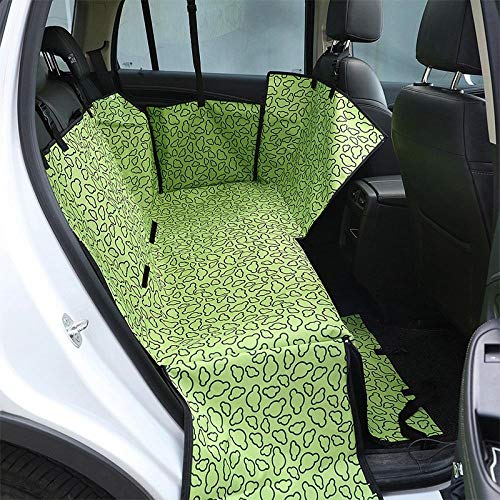 Whinop Puerta Mascota Patrón de Nube Verde Perros Coche Asiento para Automóviles, Camiones y SUV