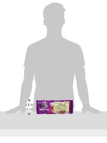 whiskas - La Mapa del mar y el Campo – Cajas con 4 sabores en gelatina para Gato Adulto, 24 Cajas de 390 g