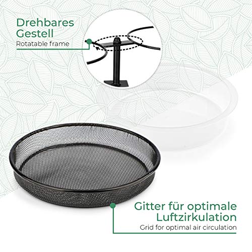WILDLIFE FRIEND I Comedero para pájaros y bebedero colgante – con soporte para balcón diámetro de 18 cm I bebedero para pájaros 2 en 1 balcón, casa para pájaros jardín de metal para verano