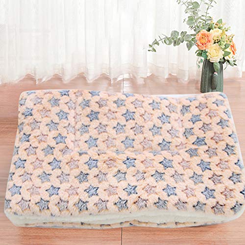 wirlsweal Pet Perro Cat Star Star Paws Mat Mat Soft Soft Fleece CUERTE CUERTE CUERTADO 3# 79x60cm