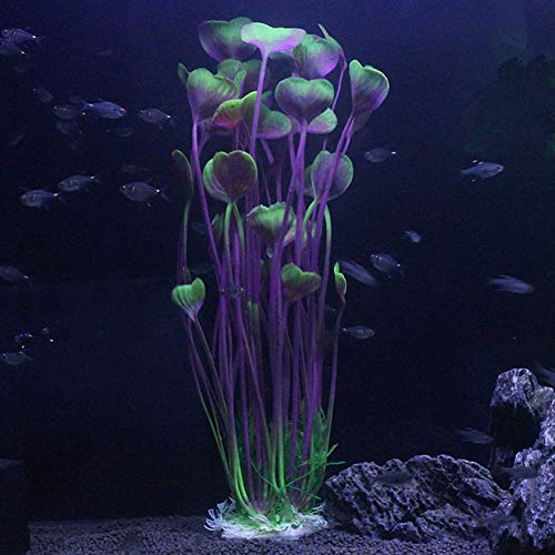 wirlsweal Simulación en Forma de corazón Plantas de Agua pecera Acuario Paisaje Rosa