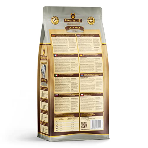Wolfsblut Grey Peak Adult, Alimento Deshidratado para Perro, Sabor Cabra y Boniato- 2 kg