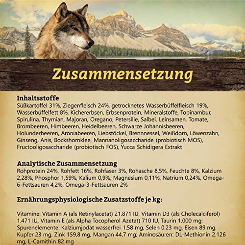 Wolfsblut Grey Peak Adult, Alimento Deshidratado para Perro, Sabor Cabra y Boniato- 2 kg