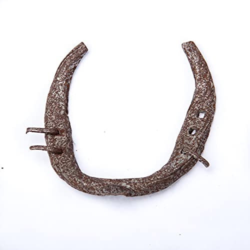 Wonder Care Herradura de caballo de trabajo usado (desgastado) – Limpiada y galvanizada – El tipo de la suerte – Plata (hierro rústico) – Paquete de 4