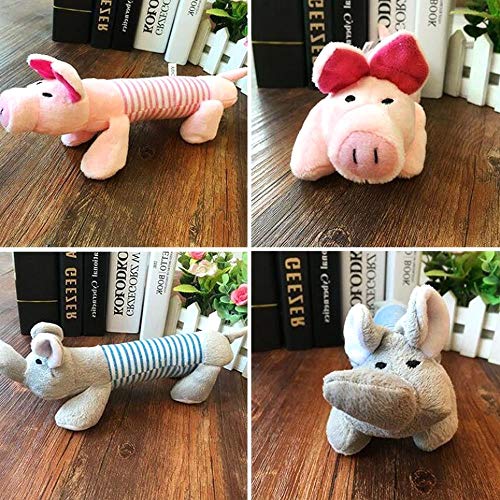 WOOAI Juguete para Perros Perros, Gatos, Felpa Squeak Sound Pet Puppy Chew Squeaker Squeaky Plush Sound Duck Pig & Elephant Toys New 7, Estilo 1,25CM