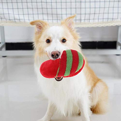 WOOAI Pet Dog Squeak Plush Toys Slipper Shaped Sound Chew Play Toy para Gatos domésticos Puppy Teeth Cleaning Funny Squeaker Toy Dog Products, 12, como en la Imagen