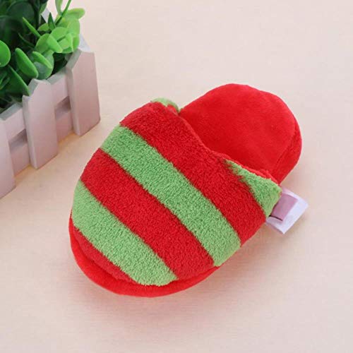 WOOAI Pet Dog Squeak Plush Toys Slipper Shaped Sound Chew Play Toy para Gatos domésticos Puppy Teeth Cleaning Funny Squeaker Toy Dog Products, 12, como en la Imagen