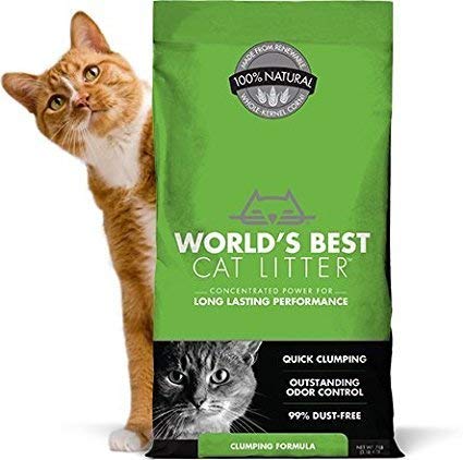 World's Best Cat Litter Original Series 6,4 Kilogram Bag, excepcional olores, descavar clumping rápido y fácil, Pet, People & Planet Friendly