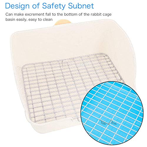 WPCASE Arenero para Gatos Arenero Gatos Red Inferior del Alambre del Retrete del Conejo Prevenir La Caja De Arena Abierta del Orinal del Conejito del Aerosol Urinario White