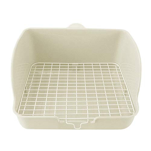 WPCASE Arenero para Gatos Arenero Gatos Red Inferior del Alambre del Retrete del Conejo Prevenir La Caja De Arena Abierta del Orinal del Conejito del Aerosol Urinario White