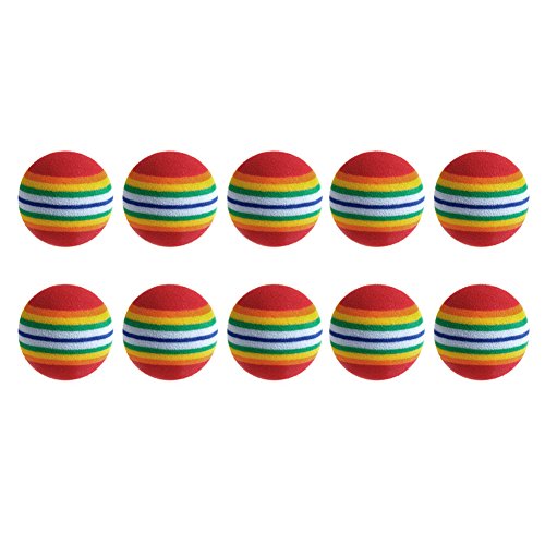 Wrubxvcd - 10 Unidades de Espuma de Colores arcoíris, búsqueda de Pelotas de Entrenamiento Interactivo para Perro, Juguete de búsqueda de Pelotas